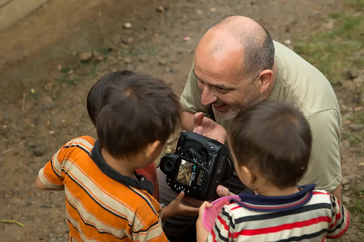 Photographer and Tour Leader Steve Davey in the Moroccan Sahara Desert