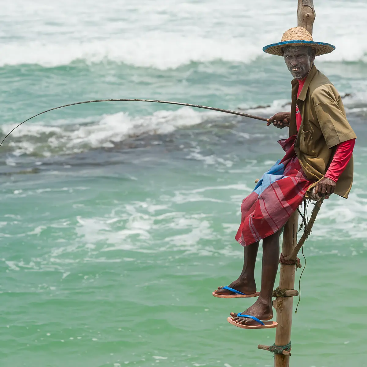 Stilt fisherman Galle Sri Lanka photo tour