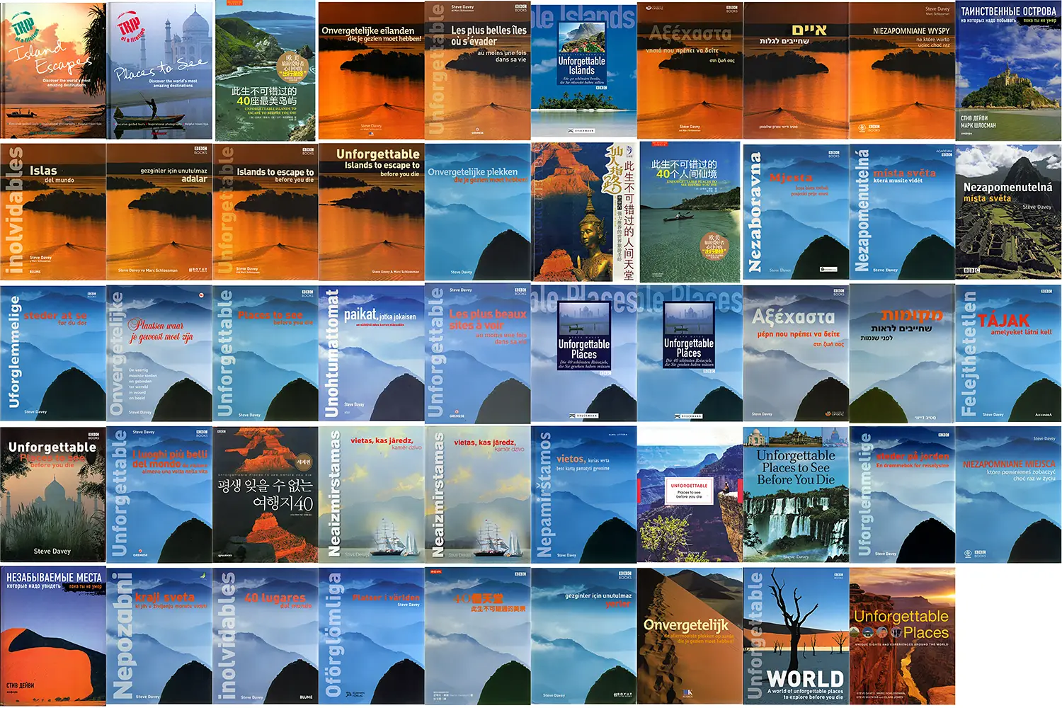 Unforgettable Plances and Unforgettable Islands language covers