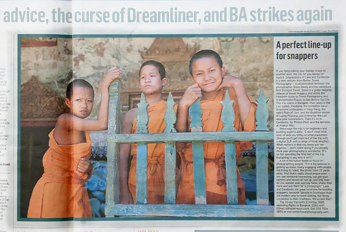 Sunday Times Travel Press Coverage